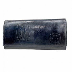 Cartier Happy Birthday Long Wallet, Leather, Black, Men's and Women's